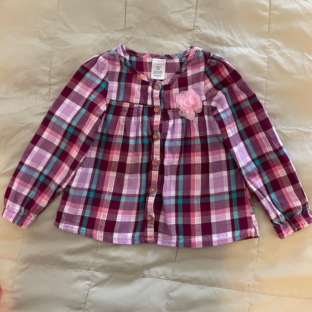 Wonder kids flannel long sleeve shirt